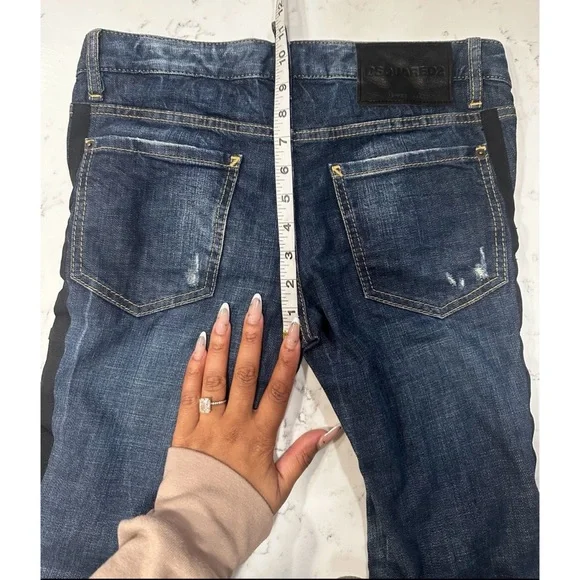 Dsquared2 Tie Detail Deana Denim Jeans- Size 40 (US 4) - Picture 13 of 15